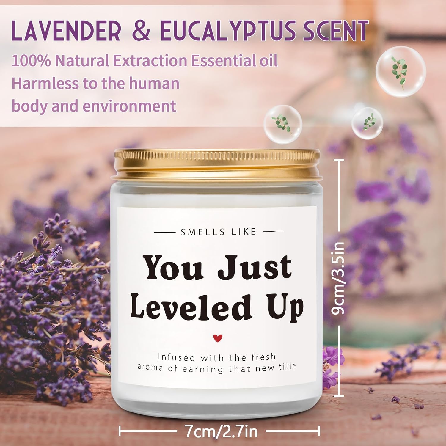 Congratulations Gifts For Women, Promotion Gifts For Women Men, Funny Gift For Promoted Ideas - Lavender Scented Candles, Congrats Presents For Family Friend Coworker Teachers