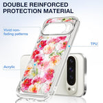 Pixel 9 Pro XL Cute Case, Clear Non-Yellowing, Shockproof - Watercolor Flower