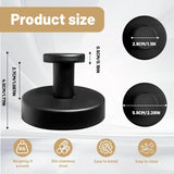 4Pcs New Model No-Drill Suction Cup Hooks For Door Wreaths, Wreath Hangers For Front Door, Suction Cup Hooks For Shower, Removable, Waterproof & Rustproof (Black)