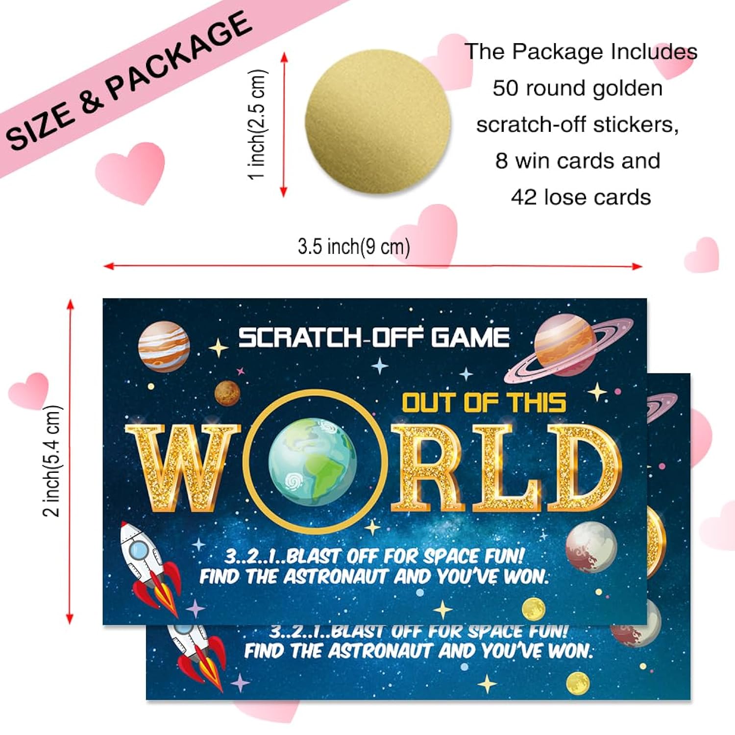 50 Psc Out Of This World Scratch Off Cards, Funny Outer Space Theme Scratch Cards For Birthday Baby Shower Party, Lottery Group Reveal Games Activity Supplies, Galaxy Theme Party Supplies