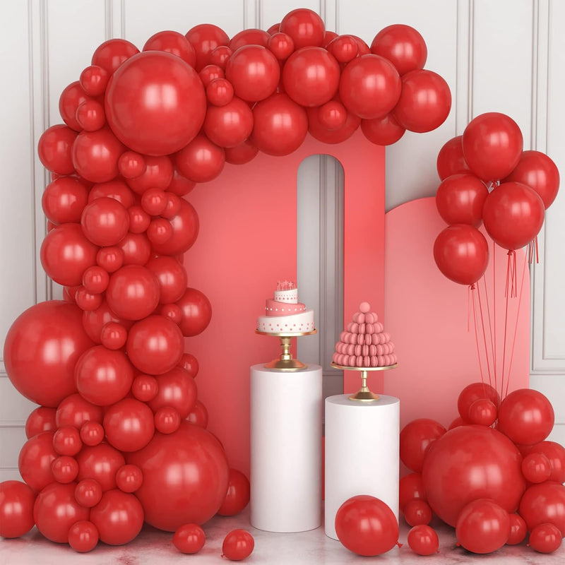 Red Balloons, 106Pcs Red Balloon Garland Arch Kit Different Sizes 5 10