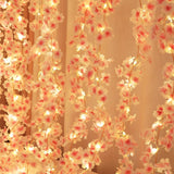 Artificial Cherry Blossom Lights?190 Led 5.5Ft X 6.2Ft Warm White Curtain String Lights With Remote And Timer, 8 Modes, Usb Powered For Room Wall Party Xmas Decor