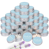 50 Pcs Wedding Candles Gift Favors For Guests 1 Oz Blue Lavender Scented Soy Wax Aromatherapy Candle Favors For Bridal Shower Rustic Wedding Party Guests(Thank You)