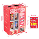 Valentines Day Gifts For Kids - Diy Vending Mailbox Valentine Boxes For Kids With 30 Valentine Cards - Valentines Day Cards For Boys Girls Toddlers School Classroom Exchange Party Favors