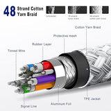 2 Pack USB C to USB C Fast Charging Cable 60W 3FT Woven Type C Charger for iPhone 17 16 15 iPad MacBook Samsung