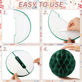 12 Pcs 8" Boho Honeycomb Balls Decoration Hanging Tissue Paper Pom Poms For Halloween Fall Thanksgiving Christmas Party Supplies Birthday Wedding Classroom Home Decor