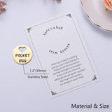 Pocket Hug From Heaven, Metal Engraved Token, Memorial Gift For Loss Of Mom Dad Son Daughter Husband Wife Grandpa Grandma Brother Sister, Sympathy Condolence Gifts, Rose Gold