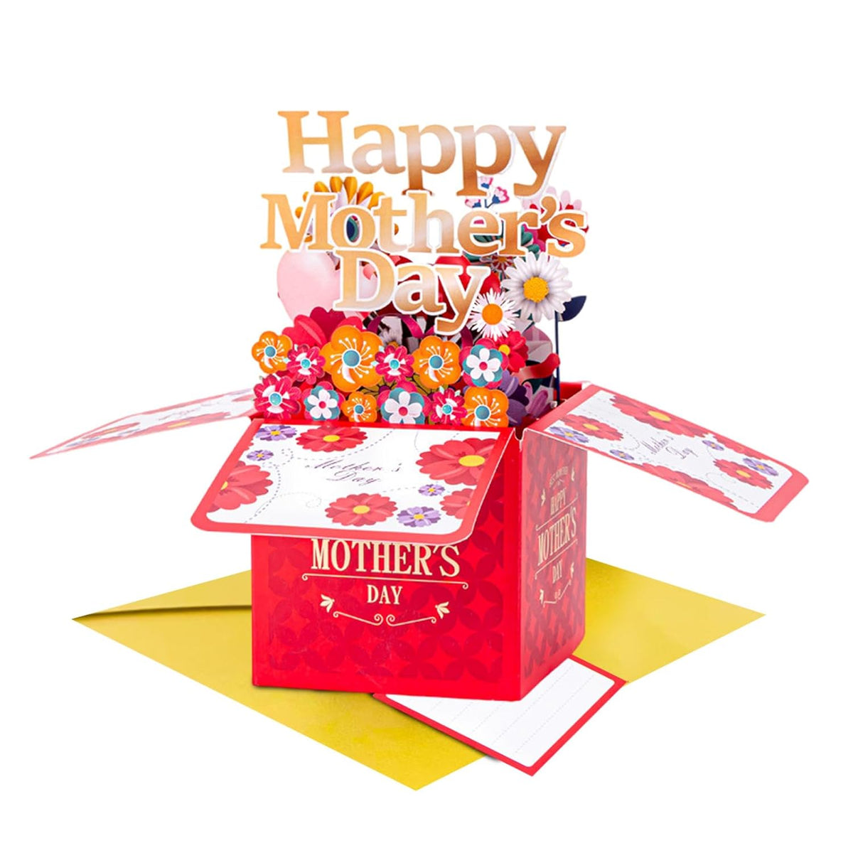 Pop Up Mothers Day Cards For Mom Grandma Wife Happy Mother’S Day Pop Up Card Mothers Day Card From Daughter Son 3D Pop-Up Flower Bouquet Cards Mother’S Day Gifts For Wife From Husband