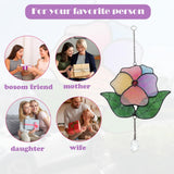 Flower Gift Artificial Flowers Forget Me Not Glass Art Stained Glass Stained Glass Window Flower Of Life Eternal Romantic Gifts For Her