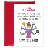 Happy Mom Birthday Card - 5.5"X8" Shining Birthday Card For Mon With Envelope Happy Mothers Day Card From Son Daughter