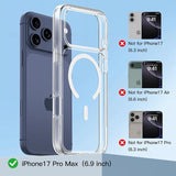 Crystal Clear Magnetic Phone Case with Stand for Apple iPhone 18 Pro Max and iPhone 17 Pro Max