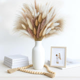 130Pcs Dried Pampas Grass Bulks Fall Decor, 18" Natural Bunny Tail Grass, Boho Rustic Bouquet, Fall Decorations For Home, Farmhouse Table Vase & Wedding Decor