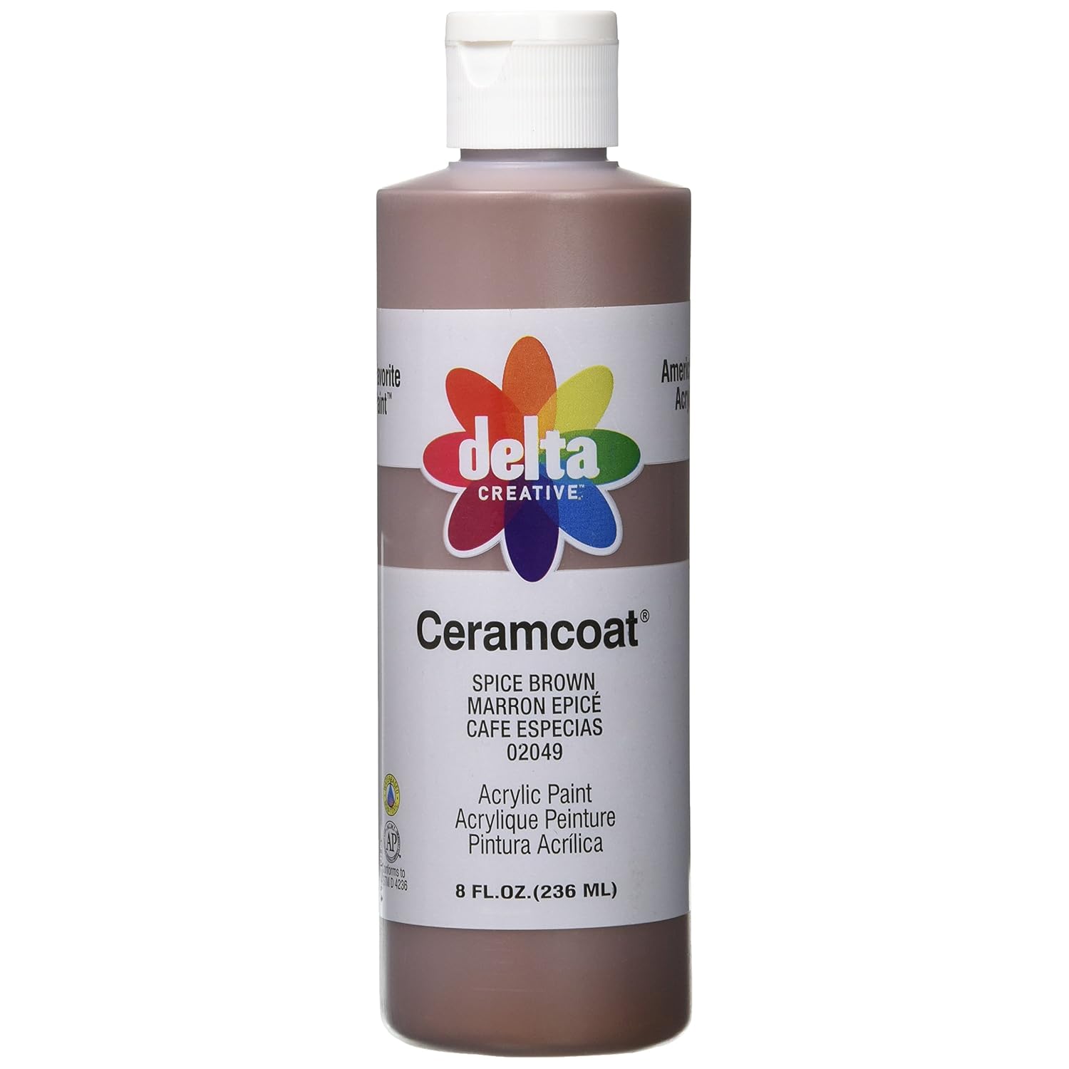 Delta Creative Ceramcoat Acrylic Paint in Assorted Colors (8 oz), 020498, Spice Brown