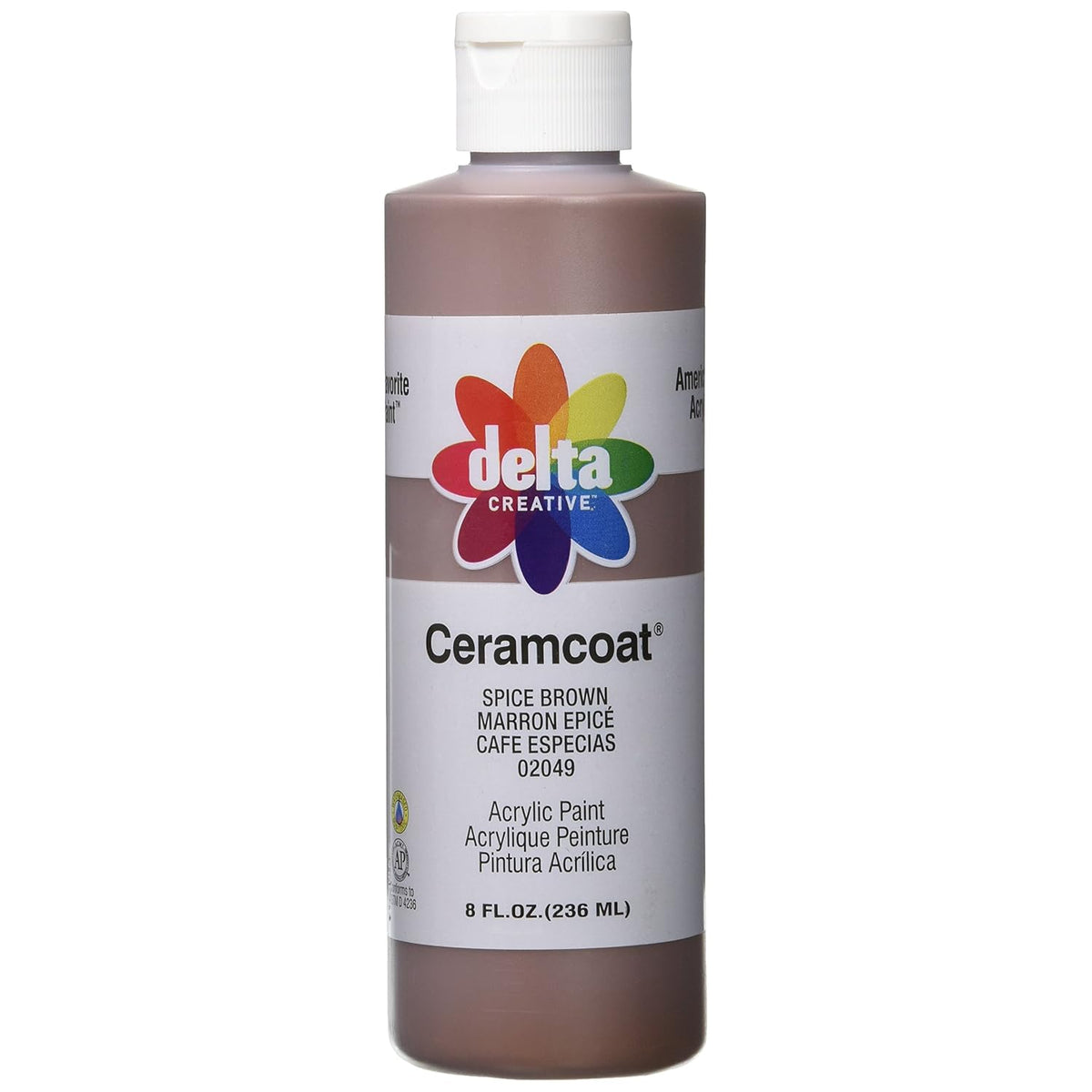 Delta Creative Ceramcoat Acrylic Paint in Assorted Colors (8 oz), 020498, Spice Brown