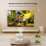 Mini Projector, 1080P, WiFi, Bluetooth, 360° Stand, Electric Focus, Portable