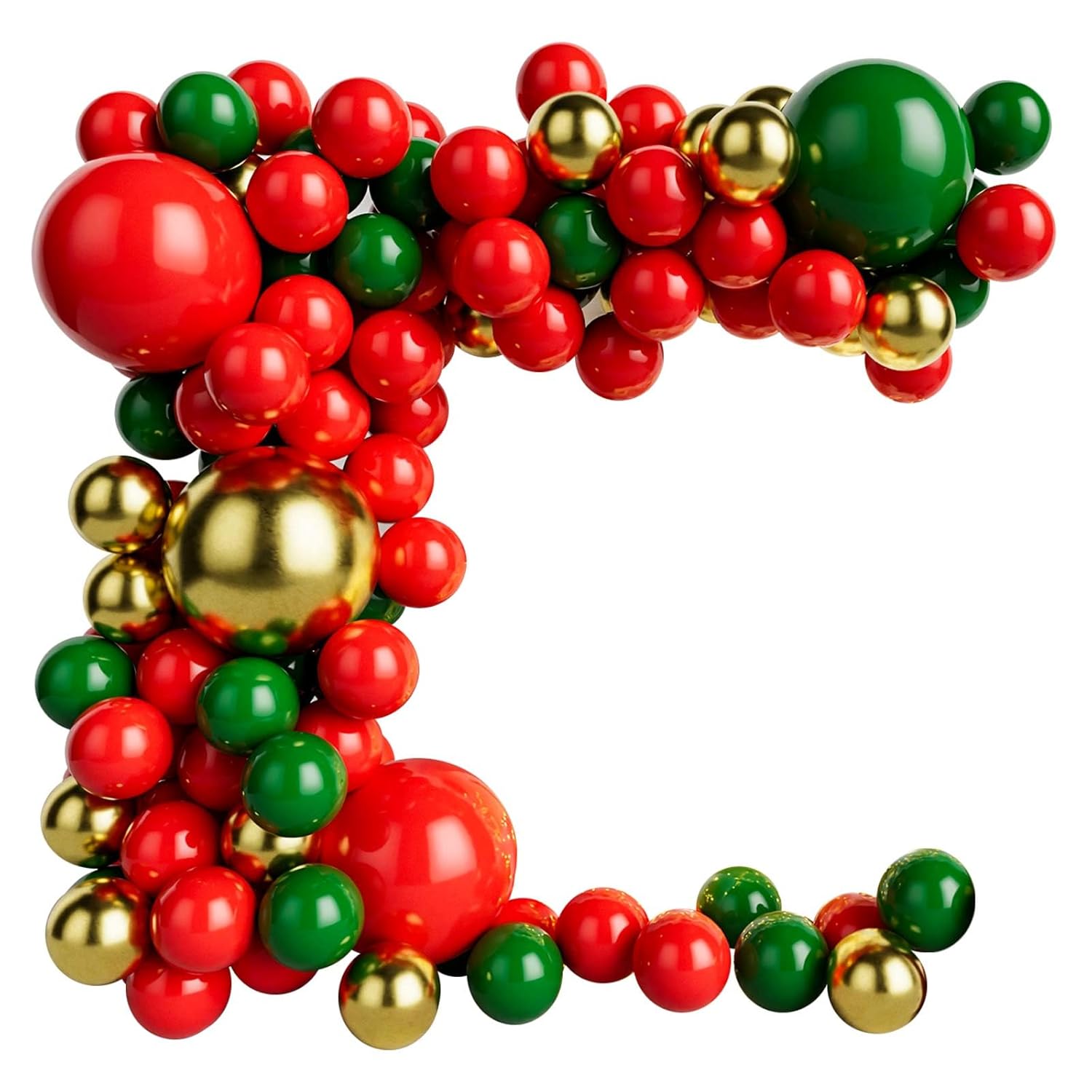 Red Green And Gold Balloon Garland Kit For Birthday Baby Shower Wedding Christmas Party Decoration