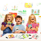 24Pcs Valentines Day Cards For Kids, Funny Valentine’S Day Greeting Cards With Mustaches For Classroom Exchange Activity, Kids Valentine Exchange Gift Card For Class Party, 6 Cute Puppy Designs