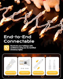 100 Count 20FT Clear Mini Christmas String Lights White Wire Indoor Holiday Decor