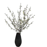 Artificial Plum Blossom Flowers,6 Pcs Faux Branches For Vase,Artificial Cherry Blossom Branches For Table Accessories Party Beach Theme Office Home Decor (White)…