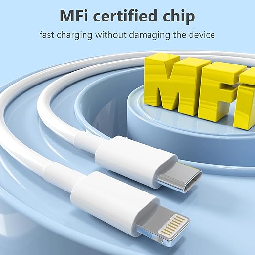 5 Pack 6FT Apple MFi Certified USB C to Lightning Cable Fast Charging Cord for iPhone iPad AirPods