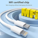 5 Pack 6FT Apple MFi Certified USB C to Lightning Cable Fast Charging Cord for iPhone iPad AirPods