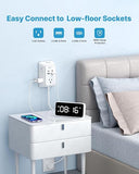 10 Ft Flat Plug Extension Cord Multi Outlet Power Strip with 2 USB C Ports