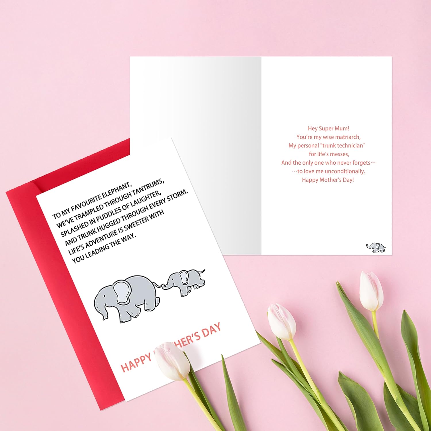 Mothers Day Card?Mothers Day Gifts Card For Mom From Daughter Son?Heartfelt Elephant-Themed Mother'S Day Gifts Cards With Adventure Together Design