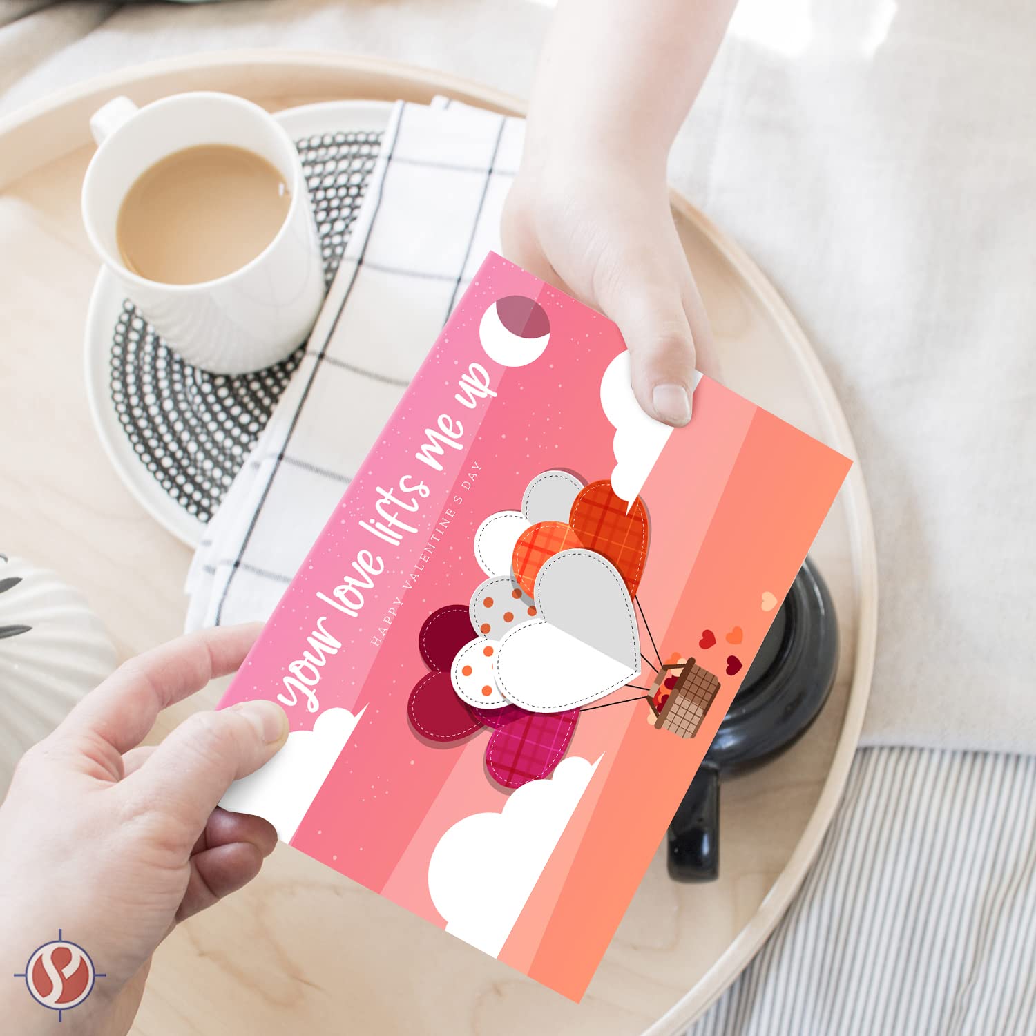 Your Love Lifts Me Up – Happy Valentine'S Day Greeting Cards And Envelopes, Beautiful And Romantic Valentines Love Hearts Greetings For Wife, Husband, Boyfriend, Girlfriend | 4.25 X 5.5 | 10 Per Pack