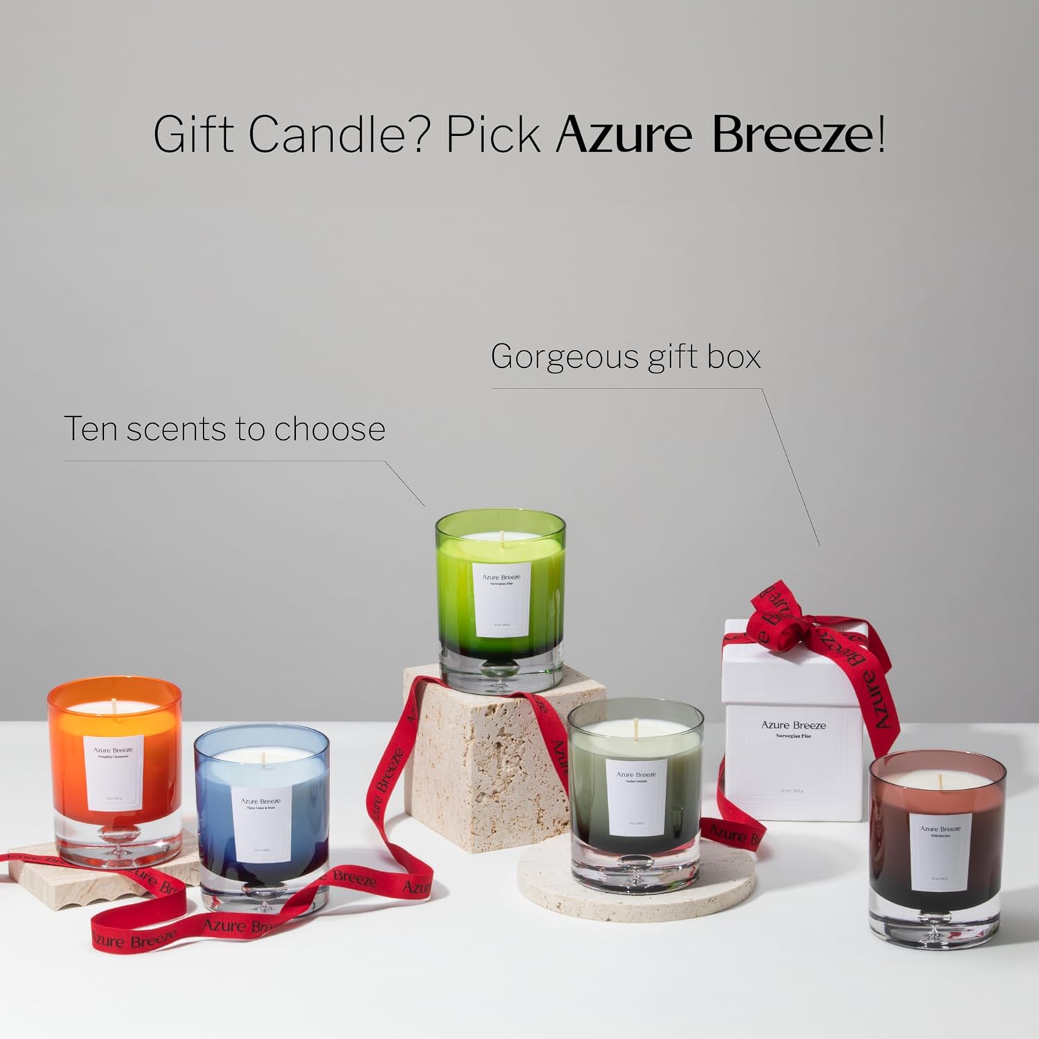 Forest Cedar Candle - Strong Christmas Scented Candles, 70 Hours Long-Burning, Pine Fir & Eucalyptus Scented Soy Candle, Ideal Gift For The Holidays & Home Decor