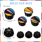 6 Pcs Split Cups For Paint Pouring, Flower Pour Cups, Acrylic Fluid Painting Supplies Kit For Diy And Creating Patterns