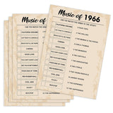 60Th Birthday Party Games, Music Of 1966 Games, Birthday Party Supplies For Adults, Fun 1966S Party Game?Pack Of 30 Cards