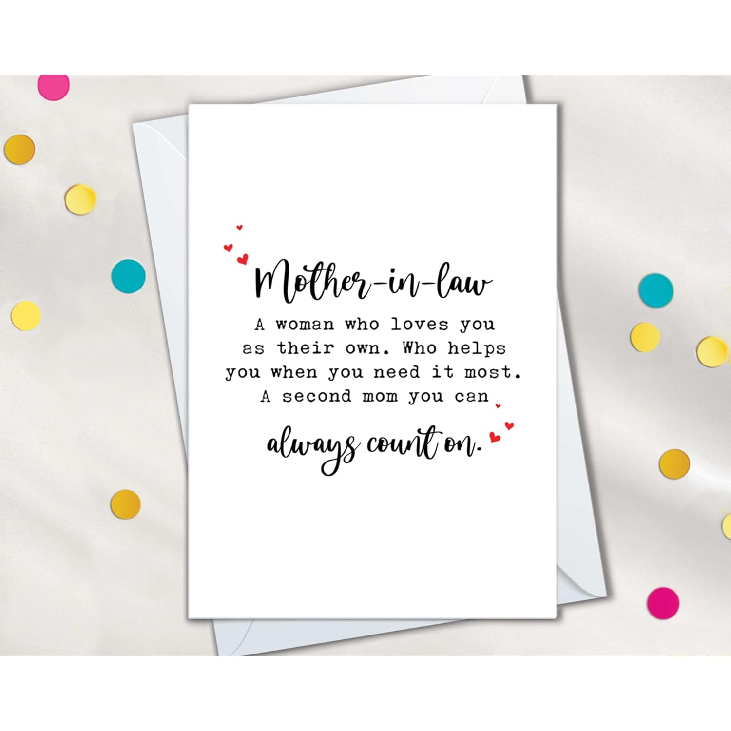 | Birthday Card For Mother In Law, Funny Card For Mil, Mother'S Day Gift For Mother-In-Law From Daughter Or Son In Law (Can Always Count On)