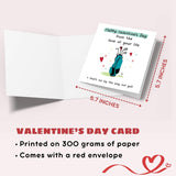 Valentines Gifts For Him, Boyfriend, Bf, Husband, Men - Funny Valentines Card For Him - Anniversary, Birthday Gifts For Men - Single 5.7''X 5.7'' Folded Romantic Love Greeting Card With Red Envelope