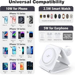 3-in-1 Foldable Magnetic Wireless Charging Station for iPhone, Watch & AirPods