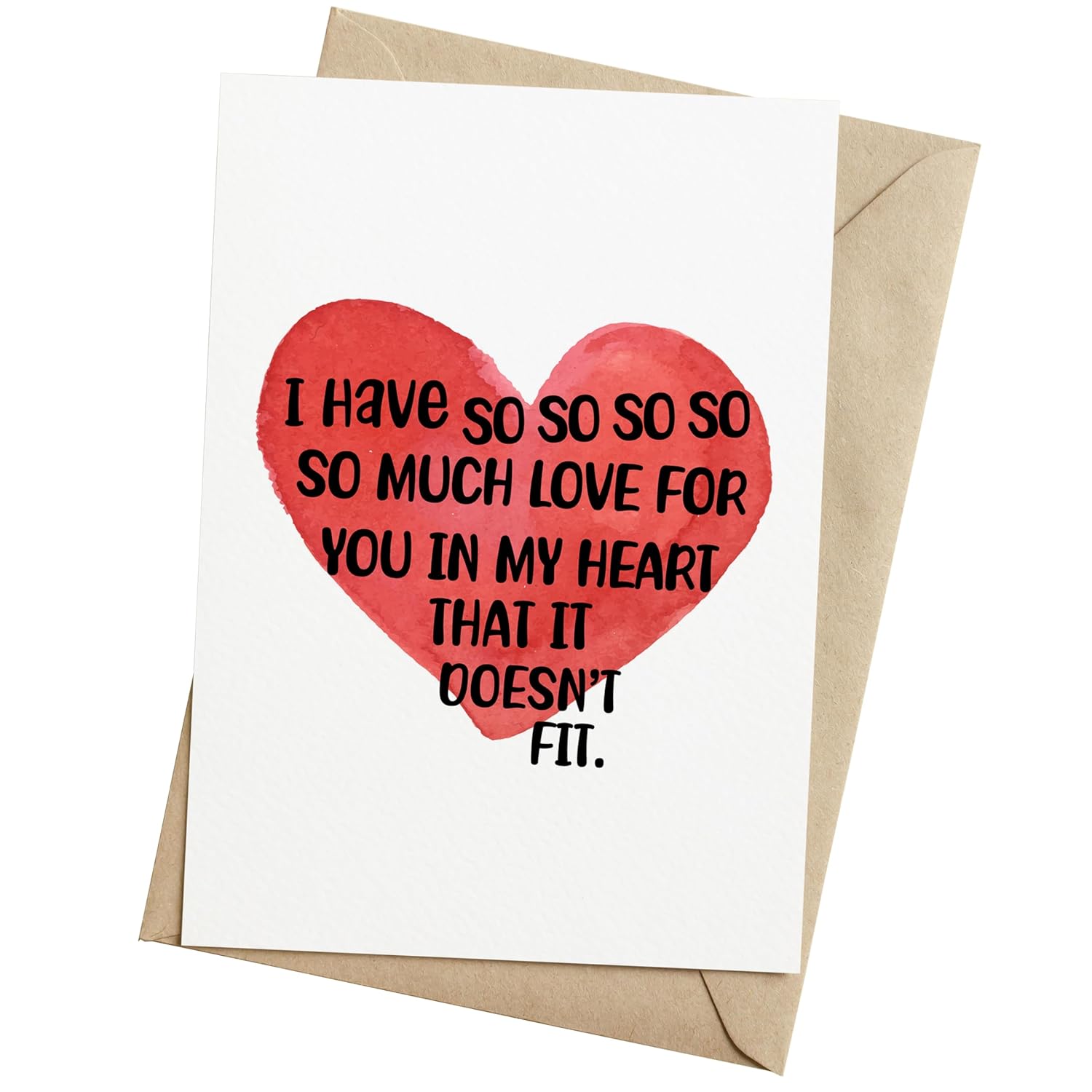 Funny Valentines Day Card For Him Her – Romantic & Fun Anniversary Card With Heart Design – Cute Love Gifts For Wife, Husband, Boyfriend, Girlfriend, Men, Women, Couple – Folded 5"X7", 350Gsm Cardstock With Envelope