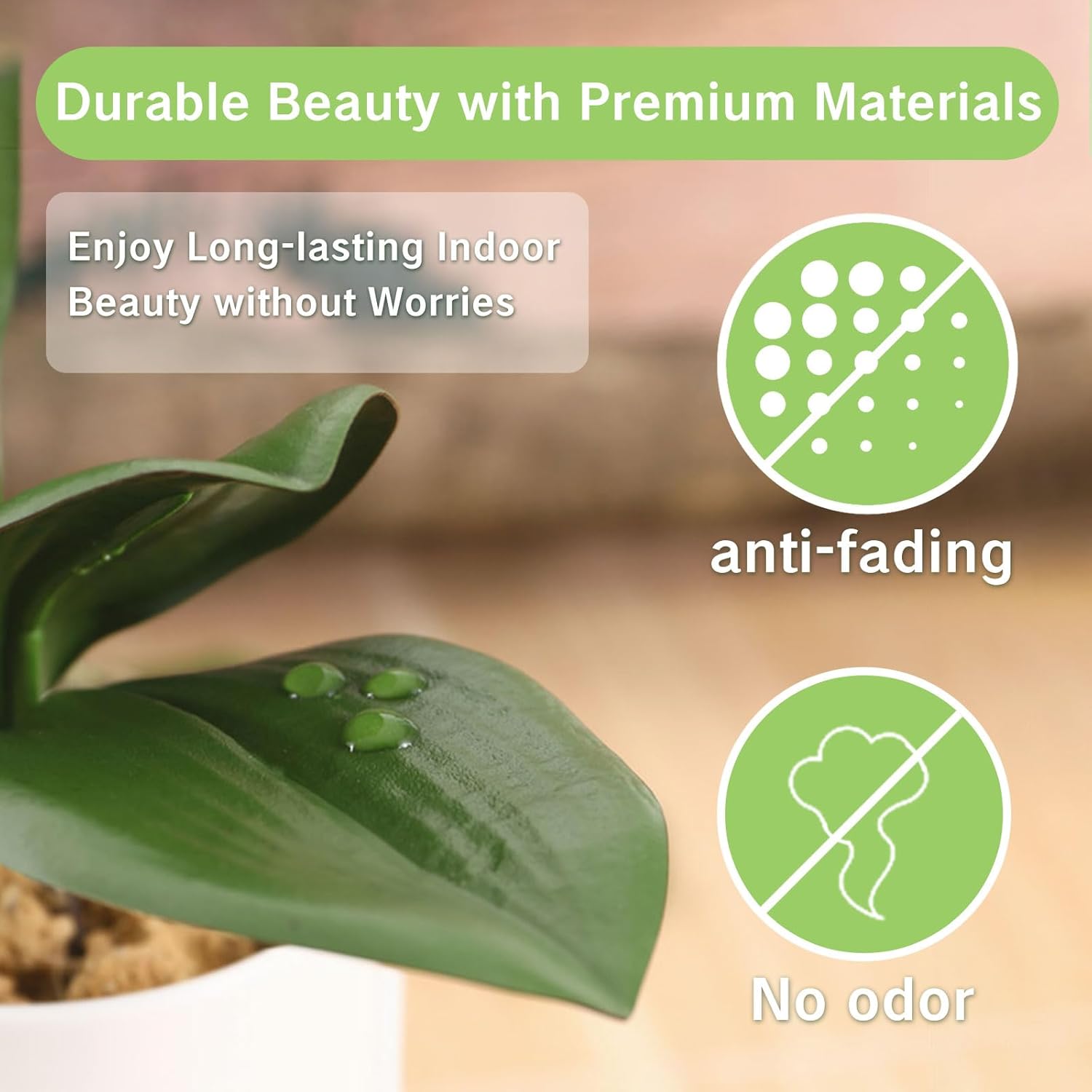 Orchid Leaves Artificial Artificial Orchid Leaves Real Touch Phalaenopsis Stems Faux Cymbidium Flower Foliage Green Artificial Orchid Bulk 2Pack Lifelike Orchid Leaf Decor Faux Orchid 8 Inches
