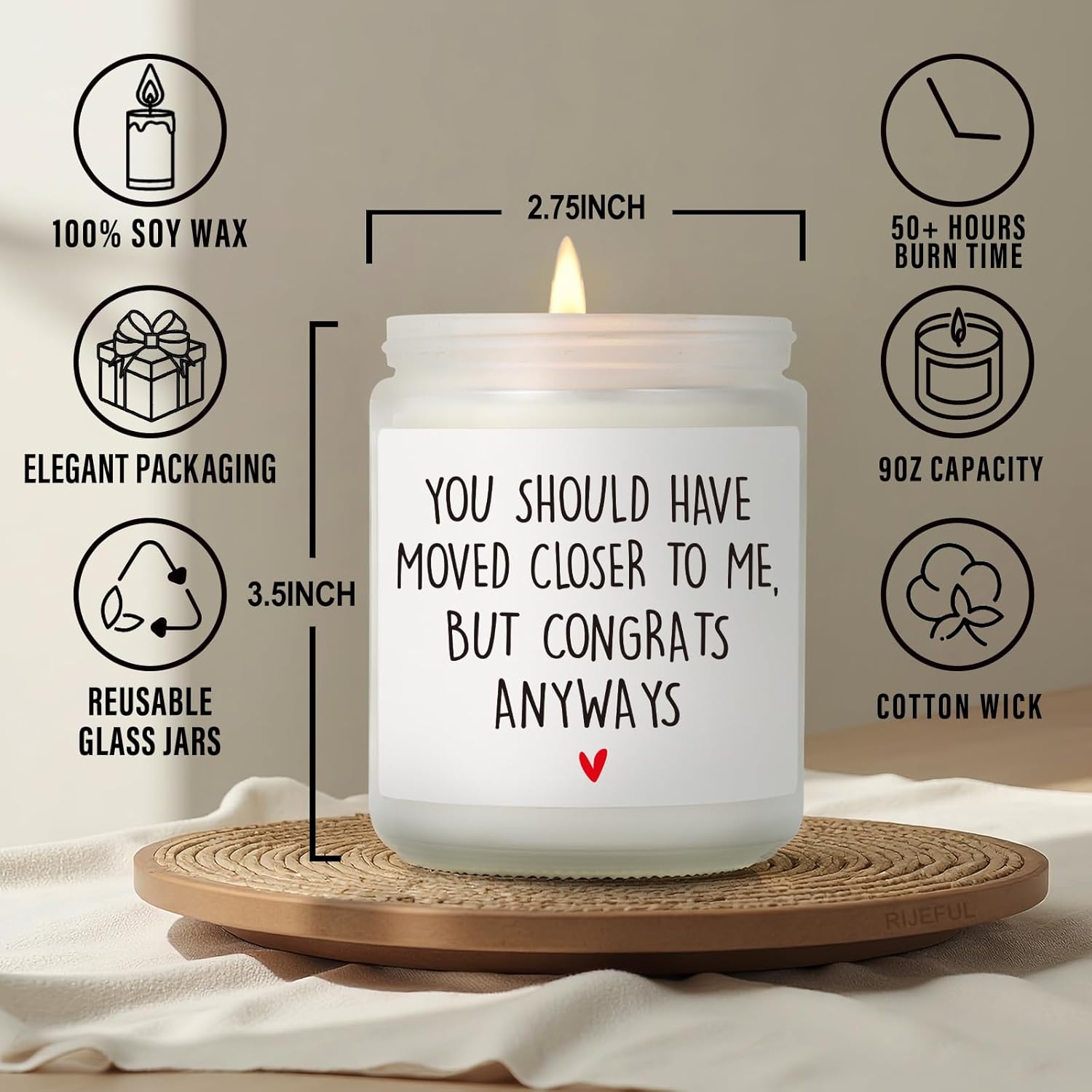 Funny House Warming Candle Gift For New Homeowner Women, You Should Have Moved Closer To Me Candle, Best Housewarming Candles Gifts 2025, New Home Candles Gifts For Friends Couples Families-1