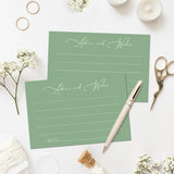 Advice And Wishes Cards For Wedding Shower Games, Advice And Wishes For The Mr And Mrs, Double-Sided 25 Cards (Green)