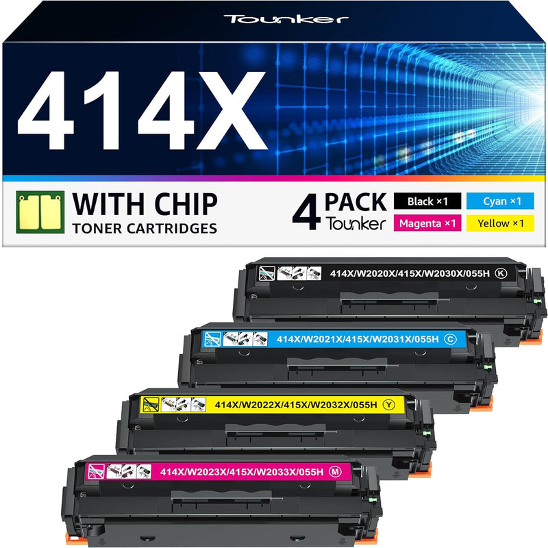 414X Toner, 4-Pack High Yield for Color LaserJet Pro M479/M454 Printers