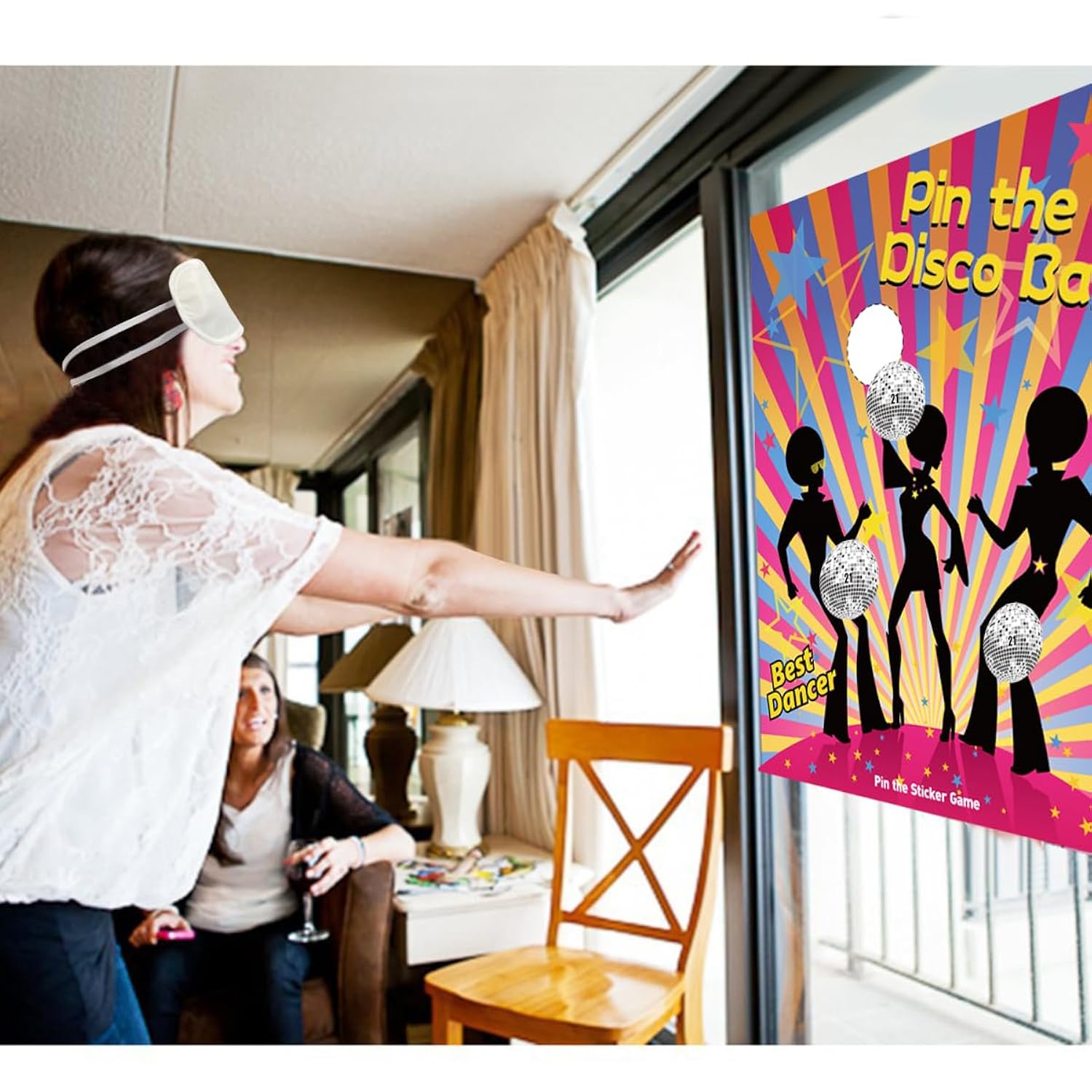 Disco 70S Theme Party Games, Pin The Disco Ball On The Party Game For Back To 60S 70S 80S 90S Let'S Boogie Disco Dancing Night Birthday Party Decorations Supplies