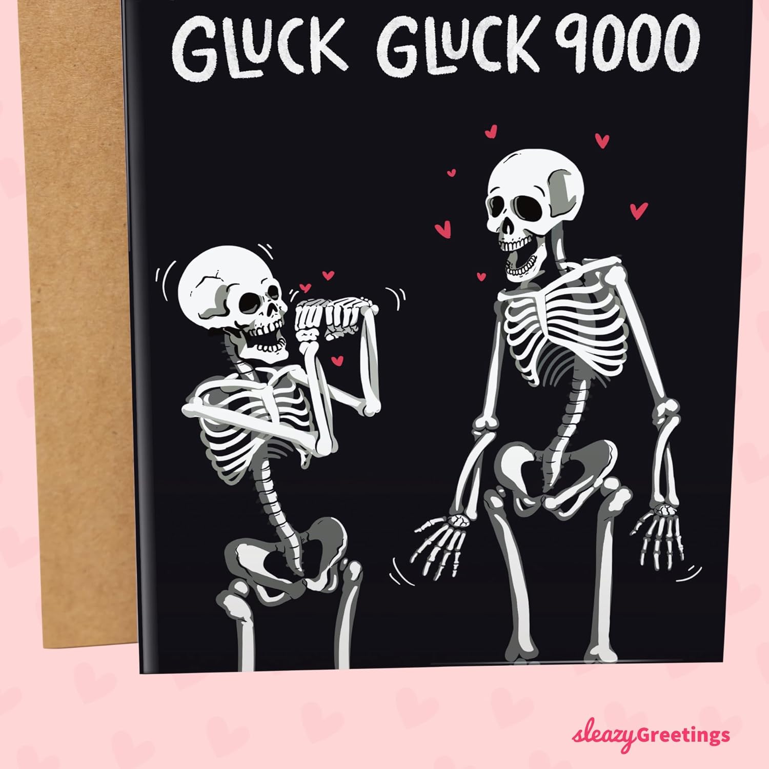 Funny Valentines Day Card For Him Her - Naughty Card - Hilarious Anniversary Card For Husband - Inappropriate Valentine'S Day Card For Men Women - 'Gluck Gluck 9000' Card