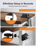 Desk Clamp Power Strip 6 Outlets 4 USB 10FT Cord 1440J Surge Protector