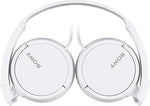 ZX Series Wired On-Ear Headphones, White - MDR-ZX110