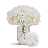 100 Pcs Ivory Hydrangea Artificial Flowers, Faux Hydrangea Flowers Silk Full Flowers Heads With Stems For Wedding Centerpieces, Home, Garden, Baby Shower, Party Decoration