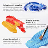 Acrylic Paint Set Of 12 Colors, 0.74 Ounces Tubes, Acrylic Artist Paints. Art Supplies For Painting