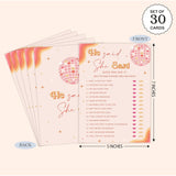 Disco Ball He Said She Said Game For 30 Guests With Game Cards, The Last Disco Bridal Shower Game, Boho Bridal Shower Decorations, Wedding Shower Or Bachelorette Party Supplies - 04