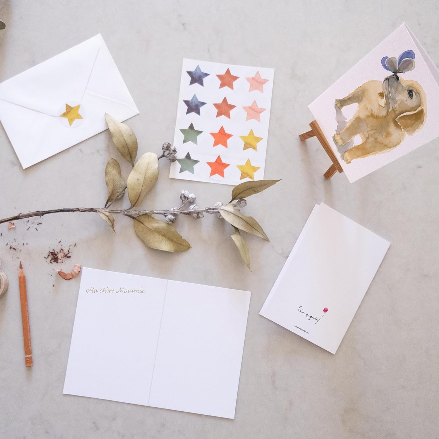 Cute Watercolor Dogs Greeting Cards Box Of 24 Cards With Envelopes And Seal Stickers. All Occasion Blank Thank You Cards, Appreciation, Birthday, Sympathy