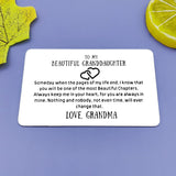 Granddaughter Gifts From Grandma Engraved Wallet Insert Card Graduation Birthday Gifts For Granddaughter Christmas Thanksgiving Gifts For Granddaughter Best Granddaughter Gifts