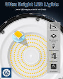 8 Pack 200W UFO LED High Bay Lights 26000LM 5000K Commercial Warehouse Shop Lights