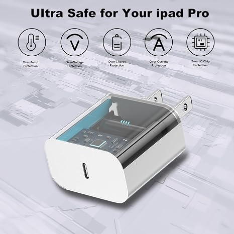 2 Pack 20W USB C Fast Wall Charger with 6FT USB C to USB C Cable for iPhone 17 16 15 iPad